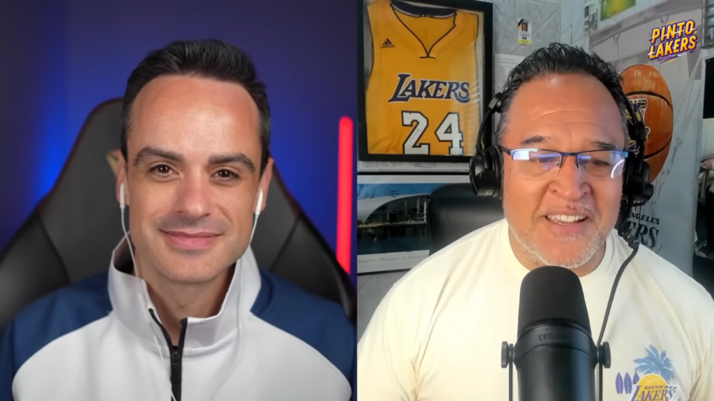 Pinto Lakers con Jorge Lorenzo