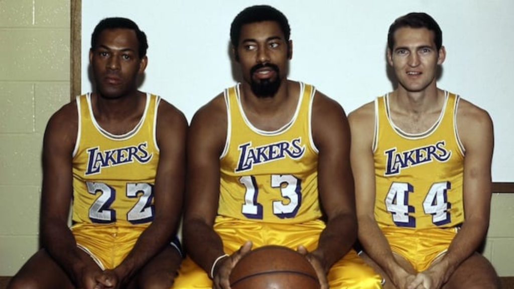 Elgin Baylor, Wilt Chamberlain y Jerry West