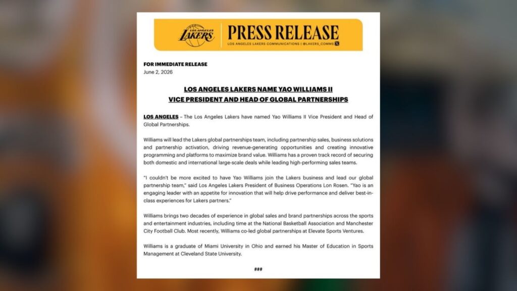 Los Lakers contratan Yao Williams II 